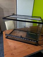 Terrarium 60x40x40cm met warmtemat & vochtigheidsmeter, Dieren en Toebehoren, Reptielen en Amfibieën | Toebehoren, Ophalen, Gebruikt