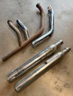 Shovelhead 2 in 1 uitlaat met demper, Motoren, Ophalen, Gebruikt