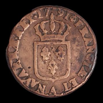 Munt / Frankrijk / Louis XVI / 1 Sol ou 1 Sou / 1791 A  beschikbaar voor biedingen