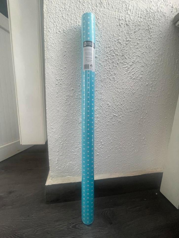 Retolux inpakpapier- blauw - 70x4cm, Diversen, Cadeaupapier, Zo goed als nieuw, Ophalen