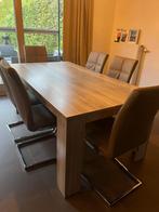 Eetkamerset met 6 stoelen, Huis en Inrichting, Ophalen, Gebruikt, 6 tot 8 stoelen