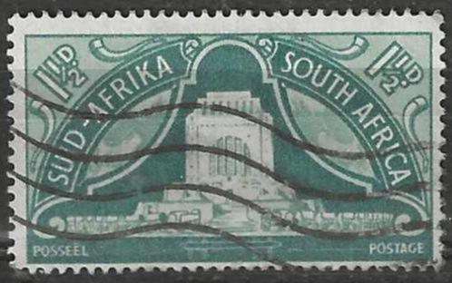 Zuid-Afrika 1949 - Yvert 180 - Monument v.d. Pioniers (ST), Timbres & Monnaies, Timbres | Afrique, Affranchi, Afrique du Sud, Envoi