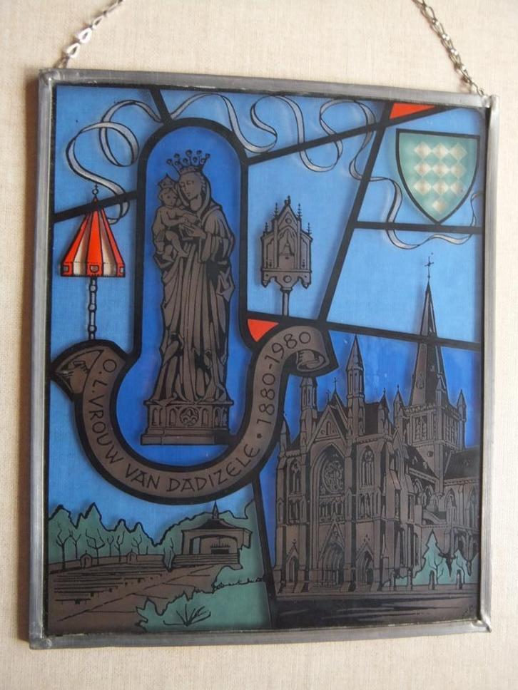 loodglas,OLV dadizele, Antiek en Kunst, Curiosa en Brocante, Ophalen of Verzenden