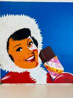 MIO ijs oud reclamebord 1962, Reclamebord, Gebruikt, Ophalen of Verzenden