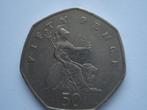 Verenigd Koninkrijk 1 penny 2009 + 50 pence 1998 LOT van 2, Setje, Overige landen, Verzenden