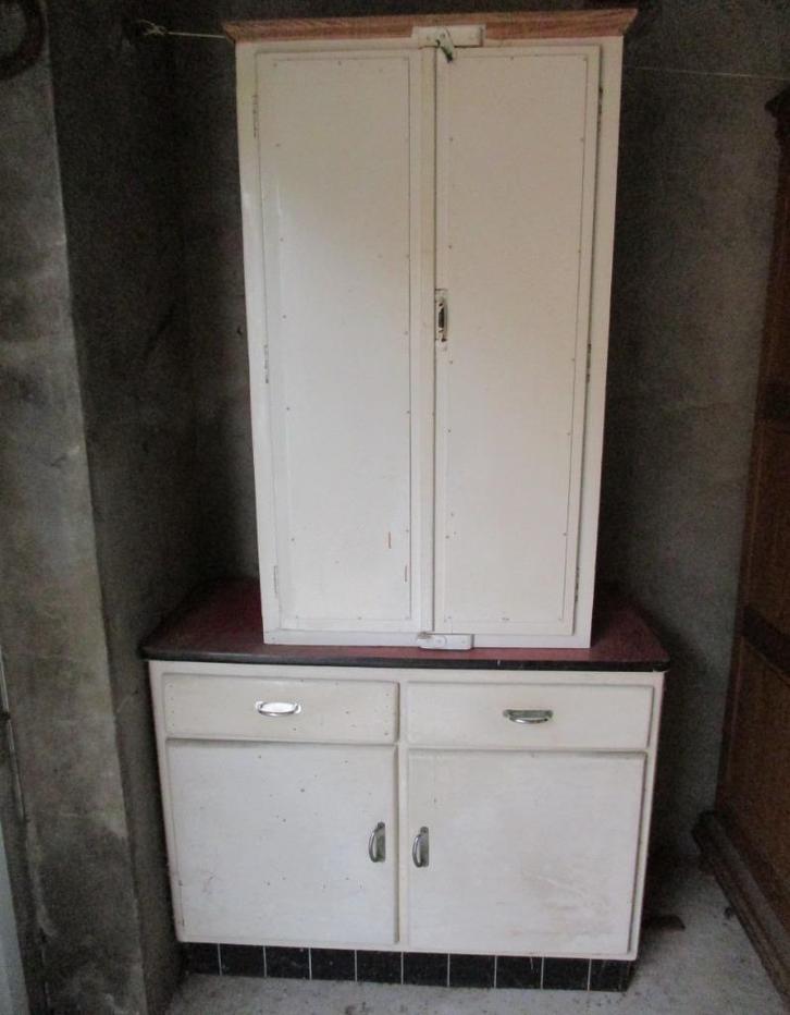 vintage kasten, Huis en Inrichting, Kasten | Dressoirs, Gebruikt, Met lade(s), Met deur(en), Met plank(en), Ophalen