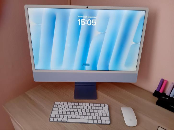 !!!!!!Superbe IMac 24 pouces bleu -1an !!!!!, Computers en Software, Apple Desktops, iMac