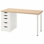 Bureau & caisson tiroirs Ikea Lagktapen/Alex - 140 cm large, Huis en Inrichting, Bureaus, Ophalen, Zo goed als nieuw, Bureau