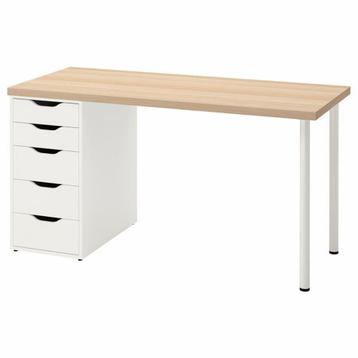 Bureau & caisson tiroirs Ikea Lagktapen/Alex - 140 cm large beschikbaar voor biedingen