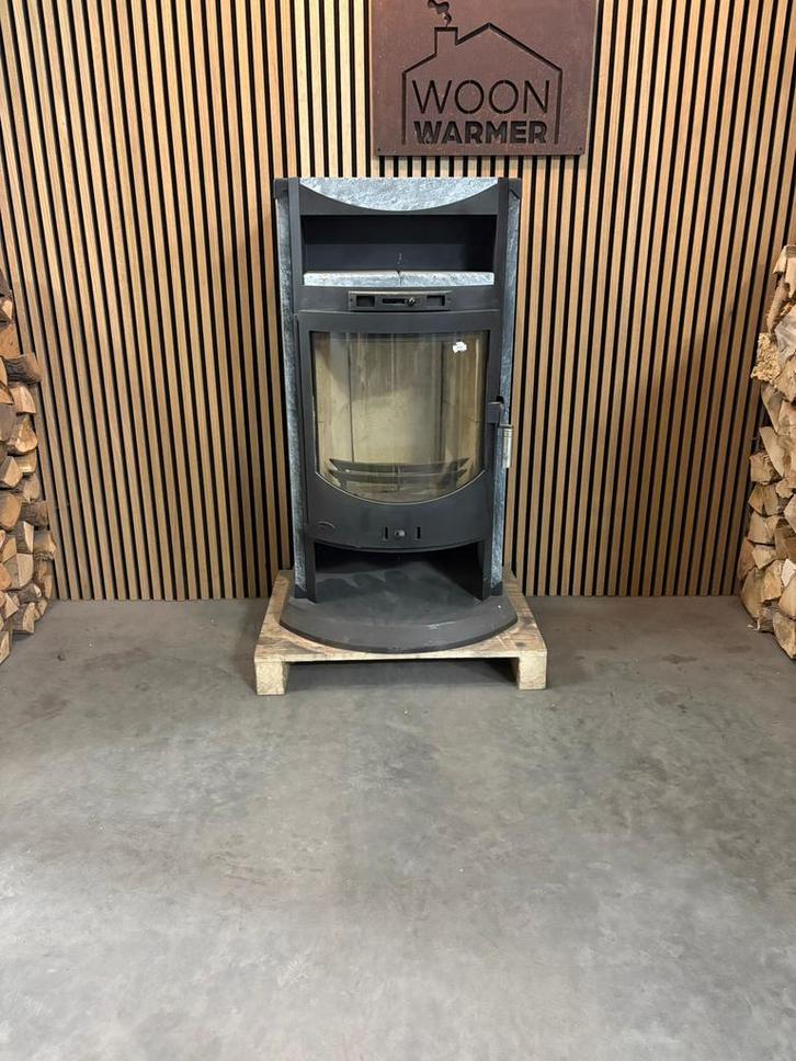 24002 Zware Speksteenkachel Fireplace 9kw, Huis en Inrichting, Kachels, Gebruikt, Vrijstaand, Houtkachel, Hout, Ophalen