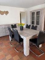 Volledige eetkamer met zes stoelen, Ophalen, Zo goed als nieuw
