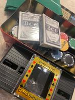 Casino Style Texas Hold’em Pokerset + Auto. Kaartenschudder, Hobby en Vrije tijd, Vijf spelers of meer, Nieuw, Ophalen of Verzenden
