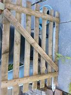 Houten poort, Ophalen, Zo goed als nieuw, Steigerhout