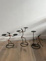 Vintage Scandinavische kandelaren, Huis en Inrichting, Ophalen of Verzenden, Nieuw, Zwart, Metaal