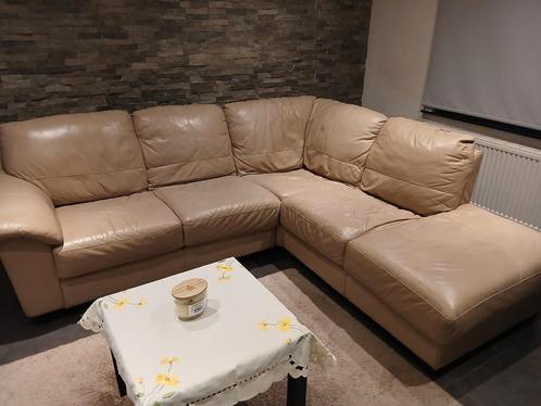 Hoeksalon leer GRATIS, Huis en Inrichting, Zetels | Complete zithoeken, Gebruikt, Leer, Ophalen