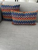 2 kussentjes motief missoni, Ophalen of Verzenden, Zo goed als nieuw, Overige kleuren, Vierkant