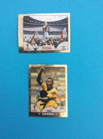 Panini gouden stickers Pelé & Diego Maradona Wk 2018 beschikbaar voor biedingen
