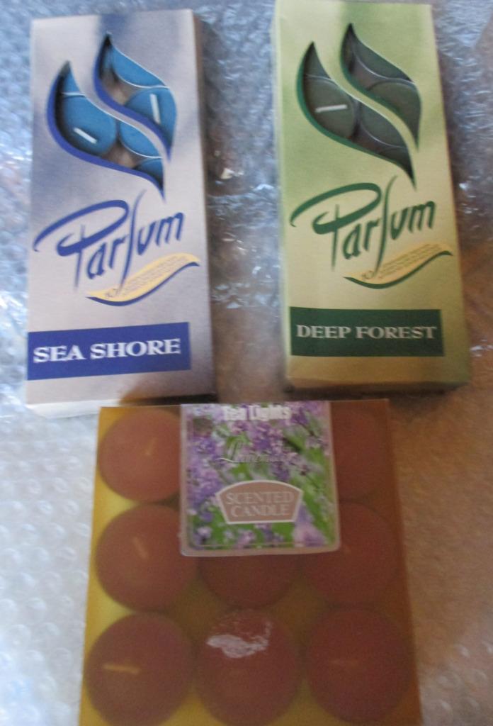 3 doosjes, geurende kaarsjes, samen 4 euro of per stuk...., Huis en Inrichting, Woonaccessoires | Kandelaars en Kaarsen, Nieuw