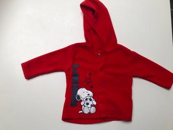 Pull polaire pour bébé Snoopy taille 68, Enlèvement ou Envoi, Comme neuf, Garçon ou Fille, Pull ou Veste