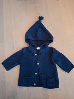 ​ Next Baby Gebreid Vestje met Capuchon - Navy, Kinderen en Baby's, Babykleding | Maat 50, Ophalen of Verzenden, Zo goed als nieuw