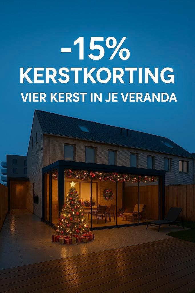 -15% KERSTKORTING VIER KERST IN JE VERANDA, Tuin en Terras, Overkappingen, Carport, Ophalen of Verzenden