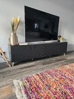Tv meubel,zwart met poten, 25 à 50 cm, 200 cm ou plus, Moins de 100 cm, Comme neuf
