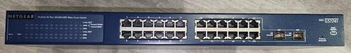 Netgear GS724Tv2 — Smart switch Gigabit 24 ports 2 port SFP, Computers en Software, Netwerk switches, Gebruikt, Ophalen of Verzenden
