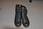 Zwarte leren enkellaarsjes maat 38, Neuf, Enlèvement, Boots et Botinnes, Dazzle