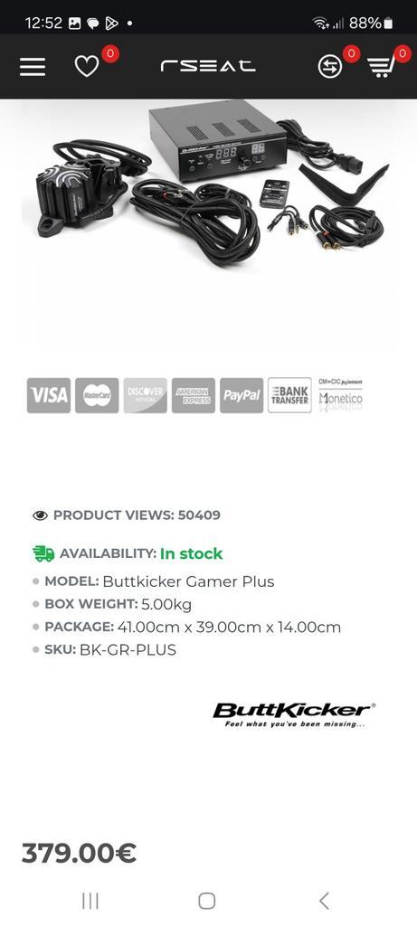 Buttkicker gamer plus, Computers en Software, Headsets, Ophalen