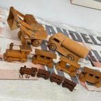 Vintage antiek hout houten Speelgoed trein truck shovel wood, Antiek en Kunst, Ophalen of Verzenden