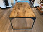 Houten eettafel met matelen frame, Huis en Inrichting, Ophalen, Zo goed als nieuw, Metaal
