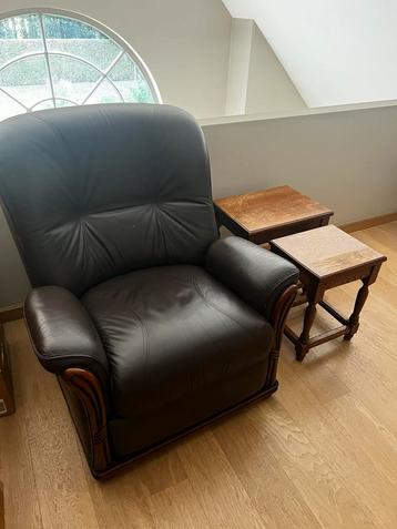 Fauteuil relax en cuir., 75 à 100 cm, Comme neuf, Enlèvement, 50 à 75 cm