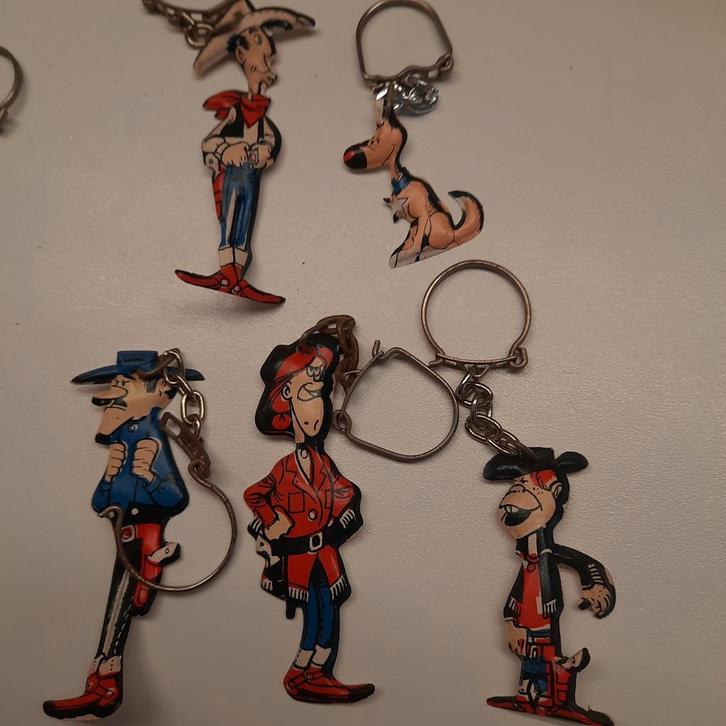 LUCKY LUKE 5 SLEUTELHANGERS * DIVERSE FIGUREN *, Verzamelen, Sleutelhangers, Zo goed als nieuw, Knuffel of Figuurtje, Ophalen