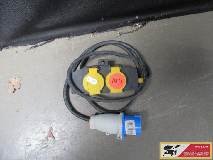 verlengkabel met 2 stekkers nr. 1473, Caravans en Kamperen, Caravanaccessoires, Gebruikt, Ophalen of Verzenden
