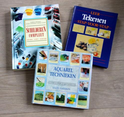 3 x boek leer tekenen schilderen aquarel acryl olieverf NEW, Livres, Art & Culture | Arts plastiques, Comme neuf, Enlèvement ou Envoi