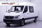Mercedes-Benz Sprinter 313 CDI 130 pk Dubbel Cabine L2H2 6-Z, Auto's, Centrale vergrendeling, Wit, Mercedes-Benz, Bedrijf