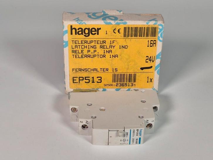Hager - Telerupteur 16A 24V - EP 513, Hobby en Vrije tijd, Elektronica-componenten, Zo goed als nieuw, Ophalen of Verzenden