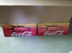 Reclamebord Coca Cola 2stuks metaal, Collections, Enlèvement, Utilisé, Panneau publicitaire