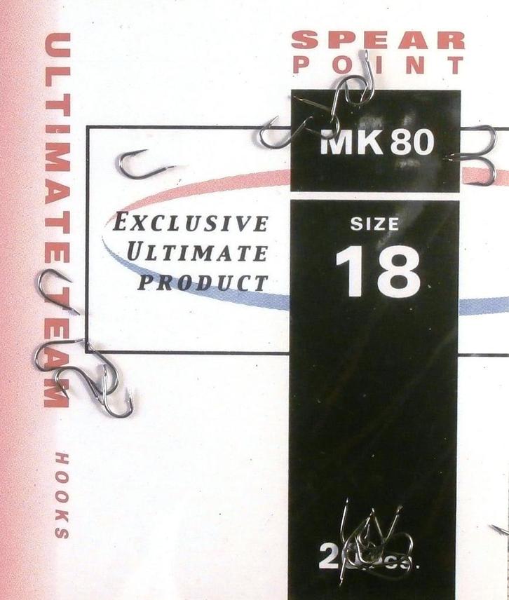 Ultimate MK Spearpoint haken (pakjes met 20 haken), Watersport en Boten, Hengelsport | Witvissen, Nieuw, Haak, Verzenden