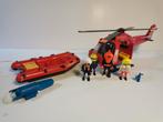 Playmobil 4428 rescue helicopter+boot MET WERKENDE MOTOR, Utilisé, Enlèvement ou Envoi