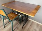 Vintage bureau met stoel, Ophalen, Met wielen, Zo goed als nieuw, Bureau