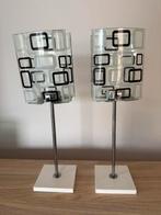 2 theelichthouders op voet, Autres couleurs, Utilisé, Métal, Chandelier
