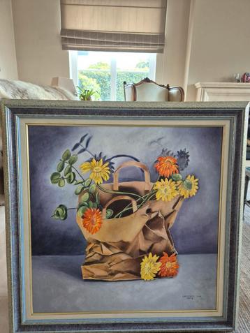 Surrealisme vintage schilderij  beschikbaar voor biedingen