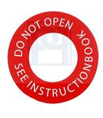 Sticker inchDo not open see instruction bookinch rood/wit (4, Auto-onderdelen, Nieuw, Ophalen of Verzenden