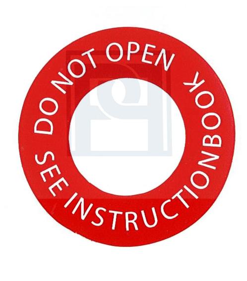 Sticker inchDo not open see instruction bookinch rood/wit (4, Auto-onderdelen, Motor en Toebehoren, Nieuw, Ophalen of Verzenden