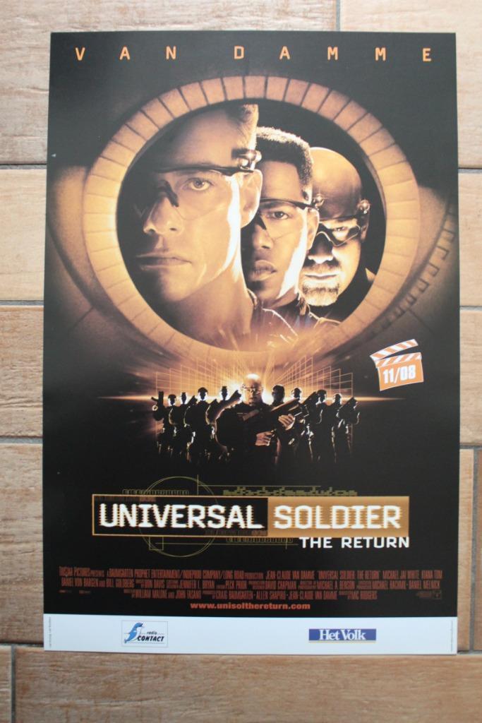 filmaffiche Van Damme Universal Soldier 2 filmposter, Verzamelen, Posters, Zo goed als nieuw, Film en Tv, A1 t/m A3, Rechthoekig Staand