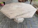 Zeshoekige witte marmeren tafel voor 8 personen, Ophalen
