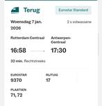 2 thalys tickets, Twee personen, Trein, Met bestemming of datum