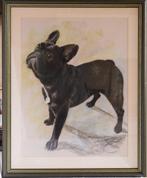 Krijttekening Franse Bulldog, Antiek en Kunst, Ophalen