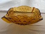 Art deco fruitschaal amberkleurig, Ophalen